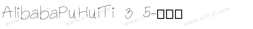 AlibabaPuHuiTi 3 5字体转换